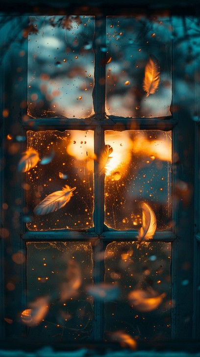 Free Enchanted Evening Window Image - Twilight, Leaves, Warmth ...