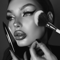 Free Elegant Makeup Application Image - Beauty, Makeup, Monochrome ...