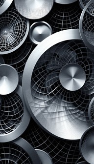 Free Metallic Circles Pattern Image - Geometric, Industrial, Metallic ...