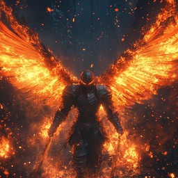 Free Fiery Angel Rising Image - Fire, Warrior, Wings | Download at ...