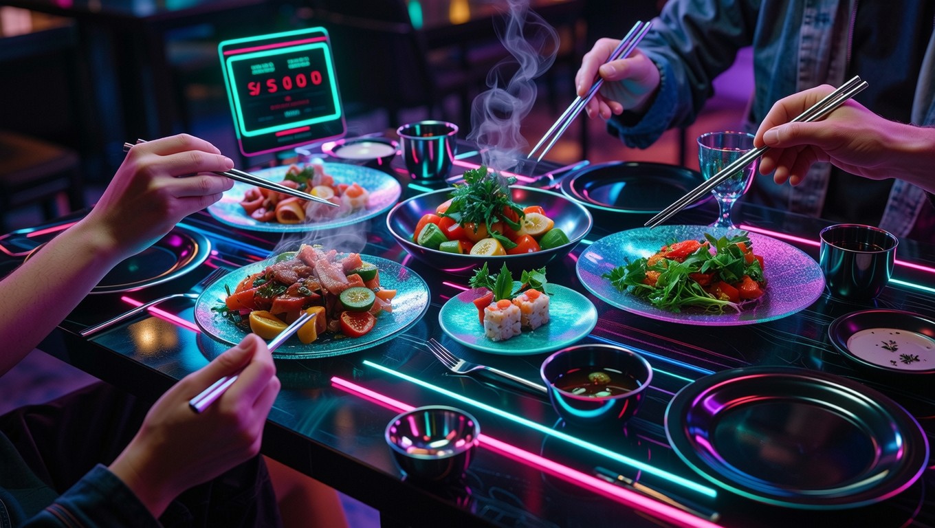 Free Neon Food Experience Image - Cyberpunk, Neon, Futuristic ...