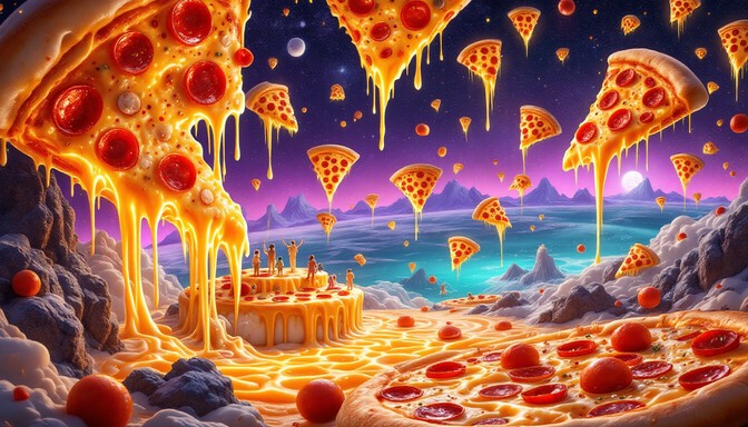 Free Surreal Pizza Universe Image | Download at StockCake