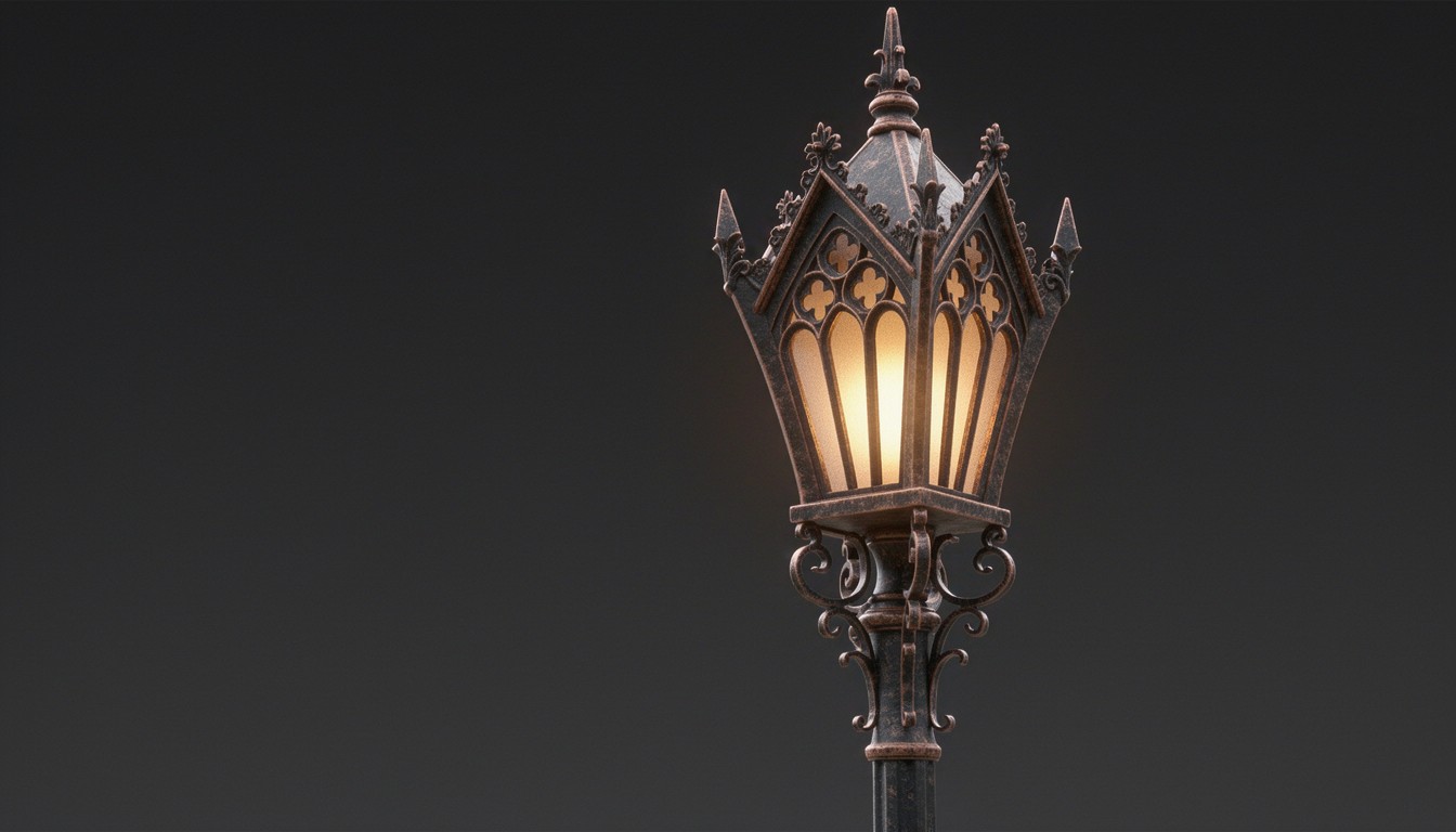 Gothic Lamp Vector Free Gothic Lamp Glow Image - Gothic, Streetlight, Lamp | Download at ...