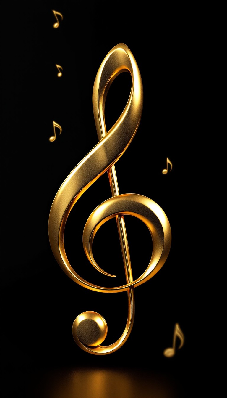 Free Golden Music Symbol Image - Treble, Clef, Golden | Download at ...