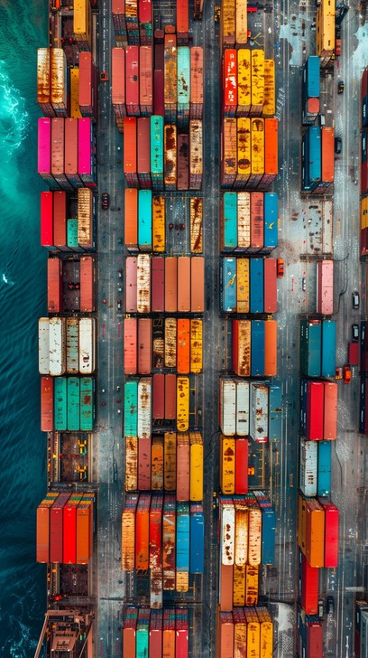 Free Container Terminal Aerial Image - Shipping, Containers, Aerial ...