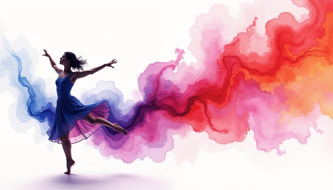 Free Dance of Colors Image - Watercolor, Dancer, Ballet | Download at ...