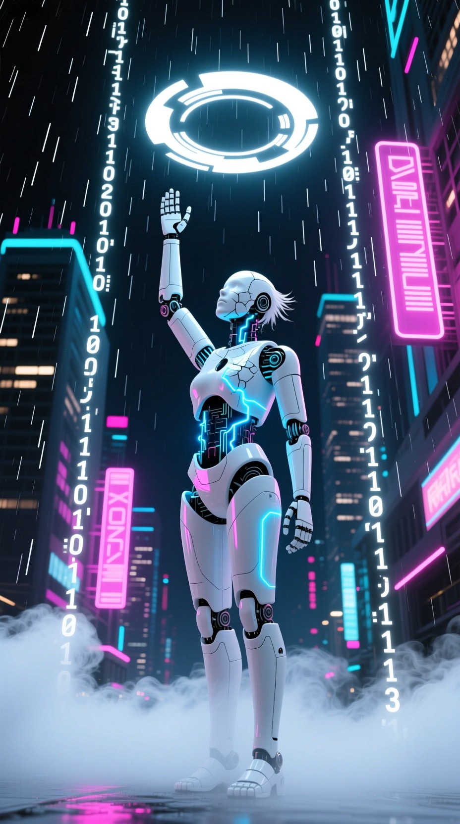Free Neon Android Reaching Image - Android, Cyberpunk, Neon | Download ...