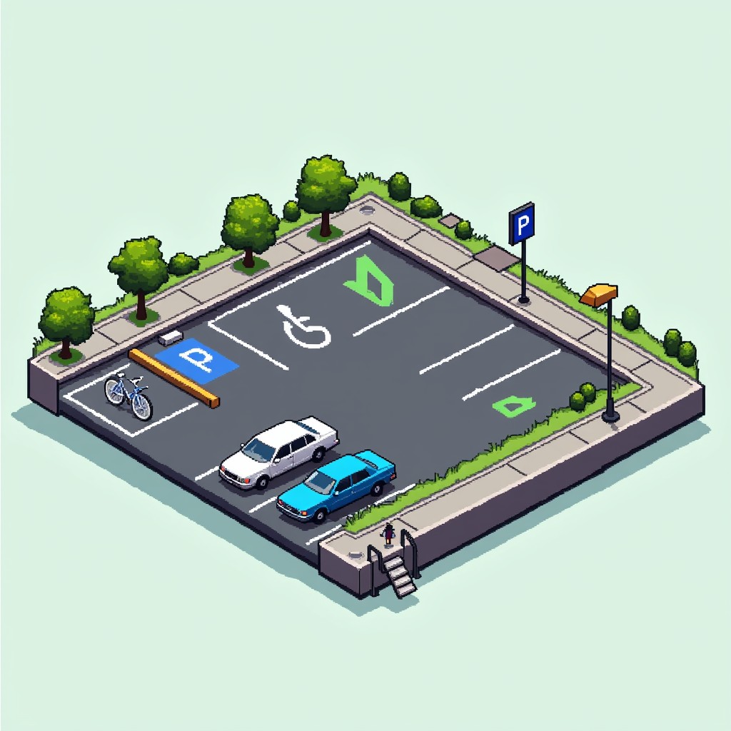 Free Modern Parking Ecosystem Photo - Isometric, Parking, Urban ...