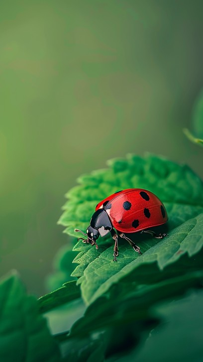 Free Ladybug on Leaf Image - Ladybug, Leaf, Green | Download at StockCake