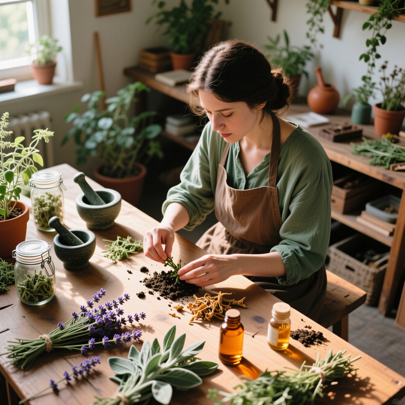 Free Botanical Craft Moment Image - Herbalist, Botanical, Workspace ...