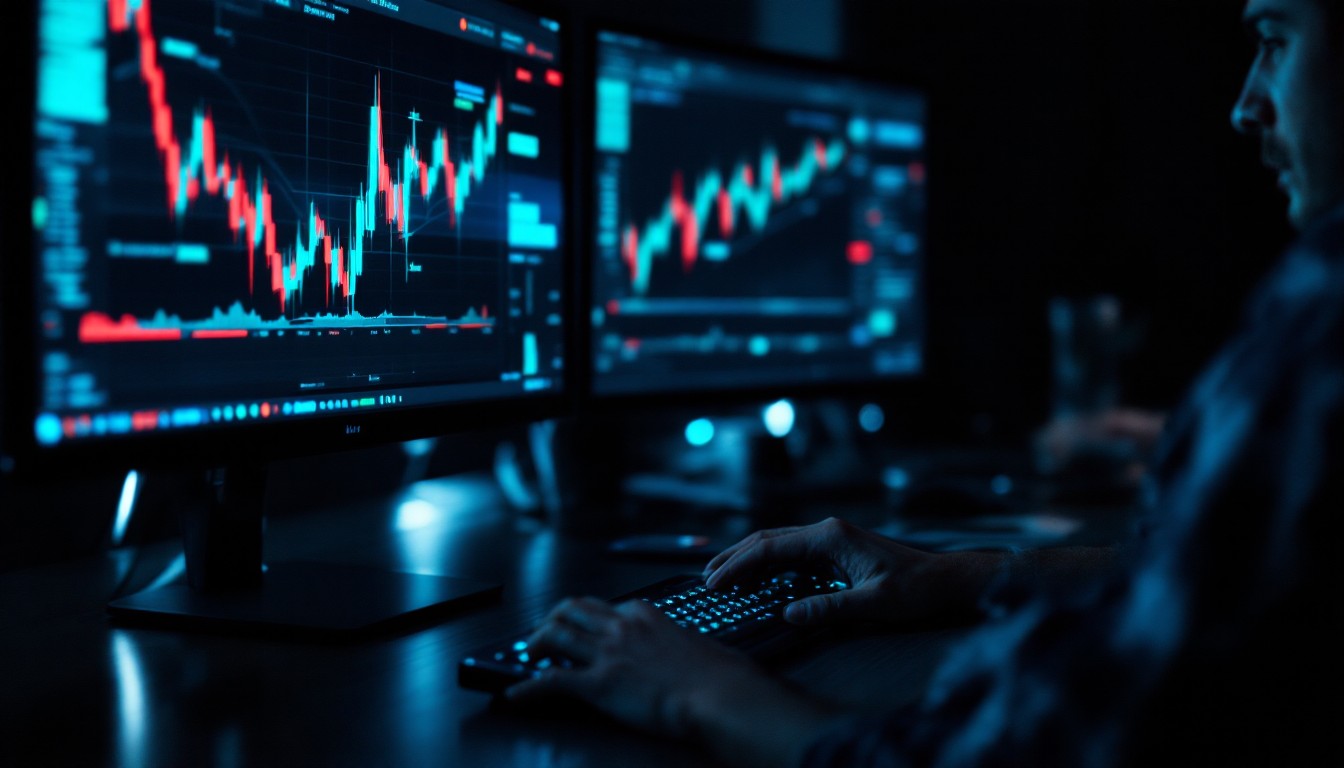 Free Crypto Night Trader Image - Cryptocurrency, Trader, Nighttime |  Download at StockCake