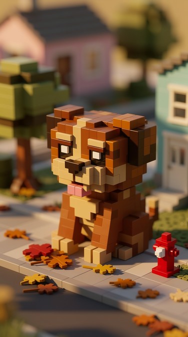 Voxel Cockapoo Free Geometric Autumn Pup Image - Voxel, Dog, Puppy | Download at StockCake