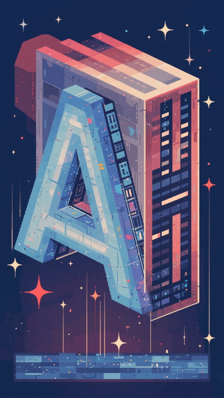 Free Isometric Pixel Typography Image - Pixel, Isometric, Geometric ...