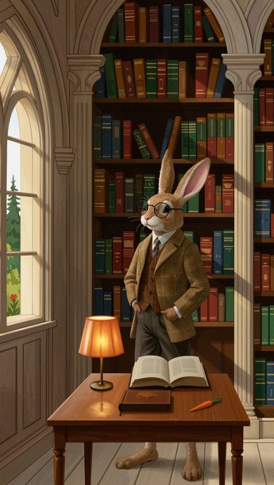 Free Scholarly Rabbit Professor Image | Download at StockCake