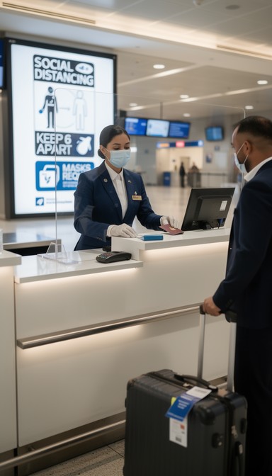Free Safe Airport Check-In Image - Airport, Pandemic, Mask | Download ...