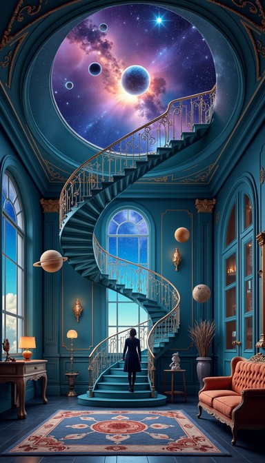Free Stairway Through Stars Image - Staircase, Cosmic, Space | Download ...