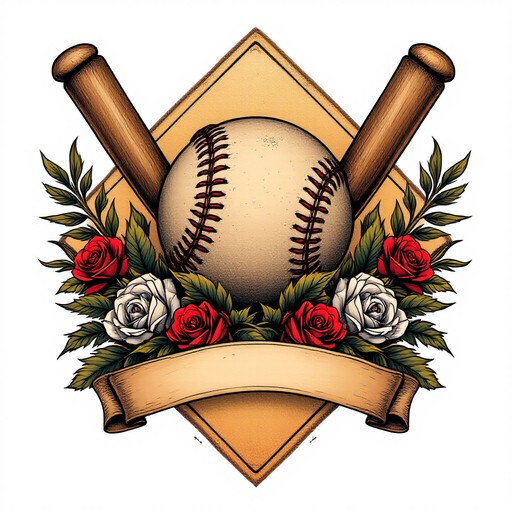 Free Vintage Baseball Tattoo Image - Baseball, Tattoo, Vintage ...