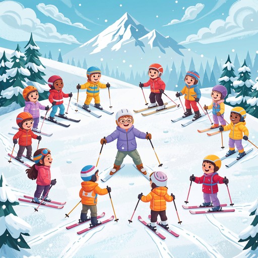 Free Winter Ski Lesson Image - Children, Skiing, Winter | Download at ...