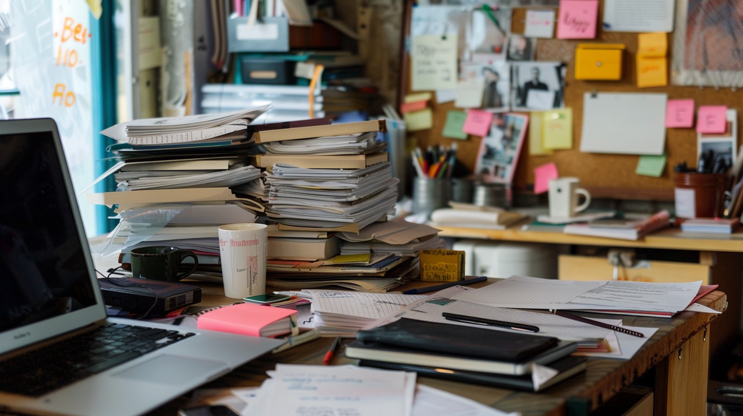 Free Cluttered Workspace Chaos Image - Workspace, Cluttered, Books ...
