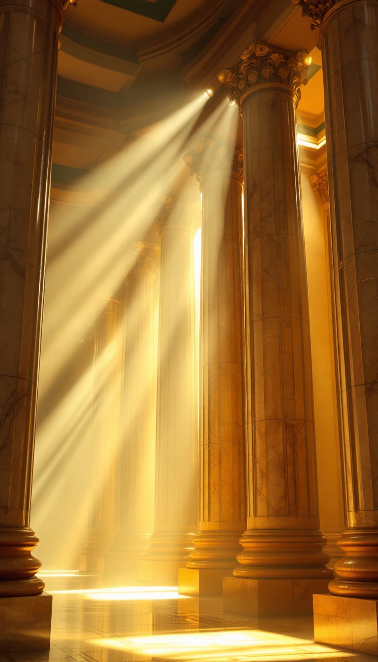 Free Golden Column Glory Image - Columns, Marble, Sunbeams | Download ...