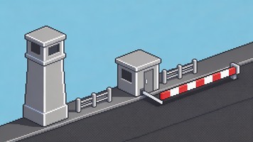 Free Pixel Border Station Image - Pixel, Isometric, Checkpoint ...