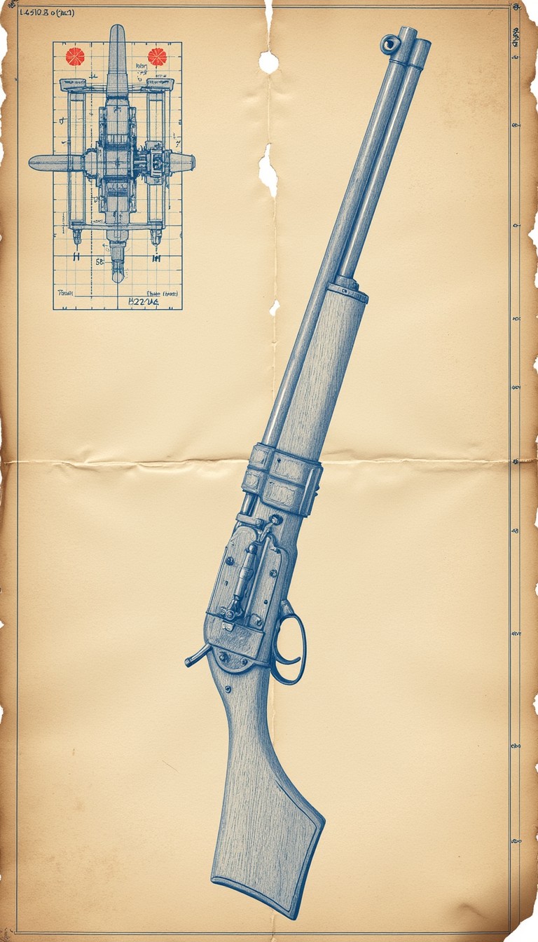 Free Vintage Rifle Blueprint Image - Blueprint, Rifle, Vintage ...