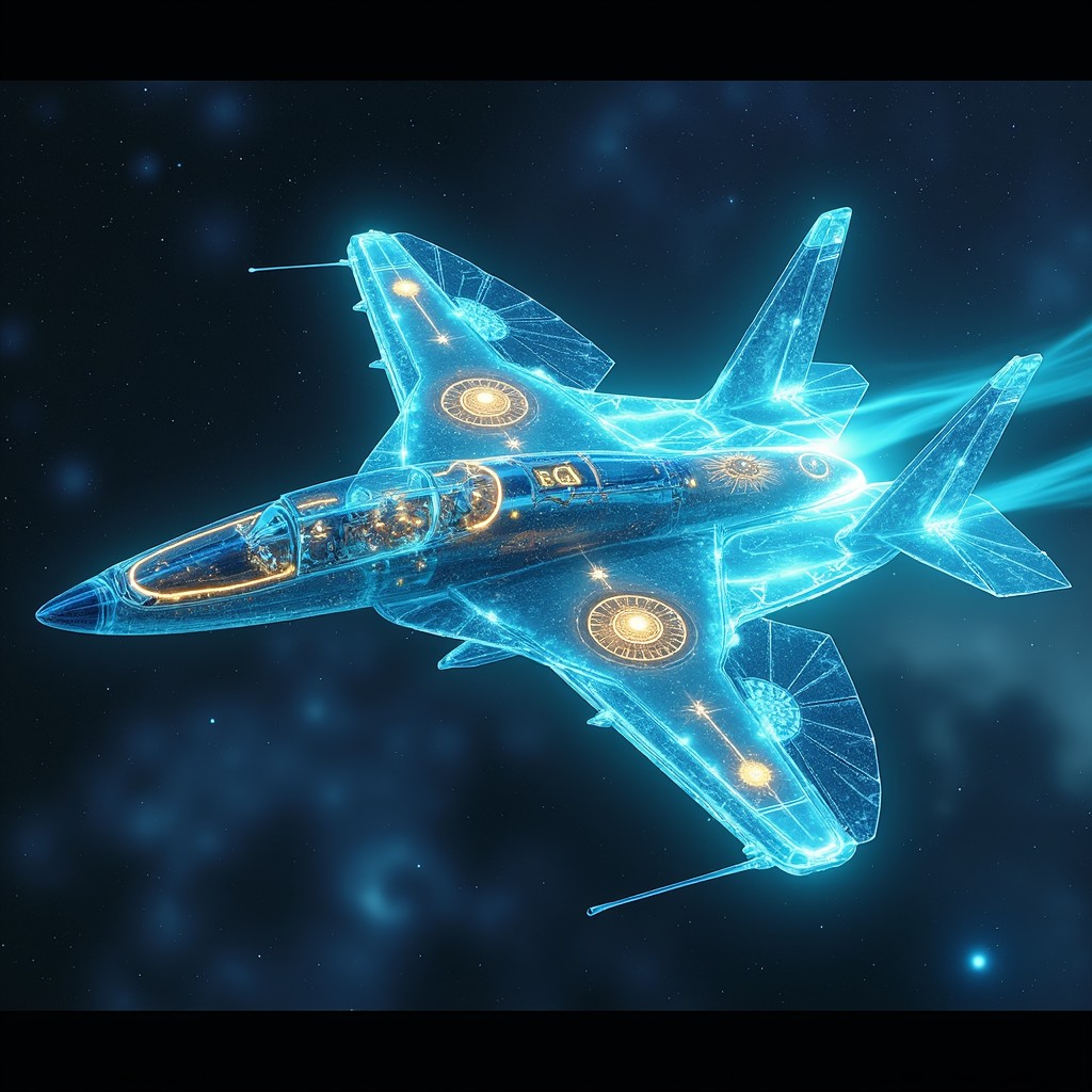 Free Holographic Quantum Jet Image - Futuristic, Aircraft, Holographic ...