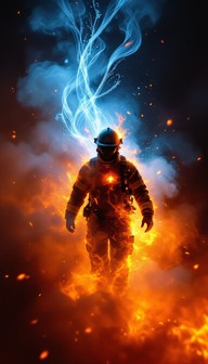 Free Flame Touched Hero Image - Firefighter, Hero, Silhouette ...