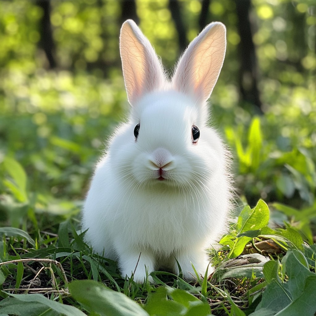 Free Cute white rabbit Image - Rabbit, White, Cute | Download at StockCake