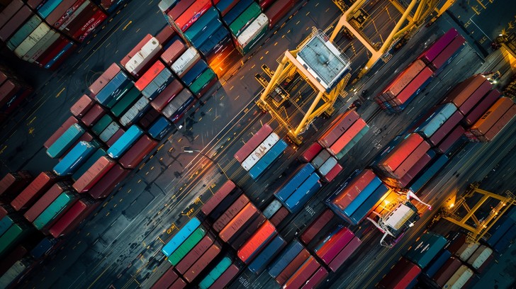 Free Container Port Aerial Image - Shipping, Containers, Port ...