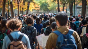 Student Multitude Free Campus Crowd Scene Image - Students, University, Campus | Download ...