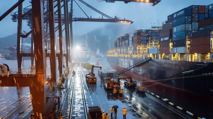 Free Rainy Port Night Image - Rain, Containers, Terminal | Download at ...