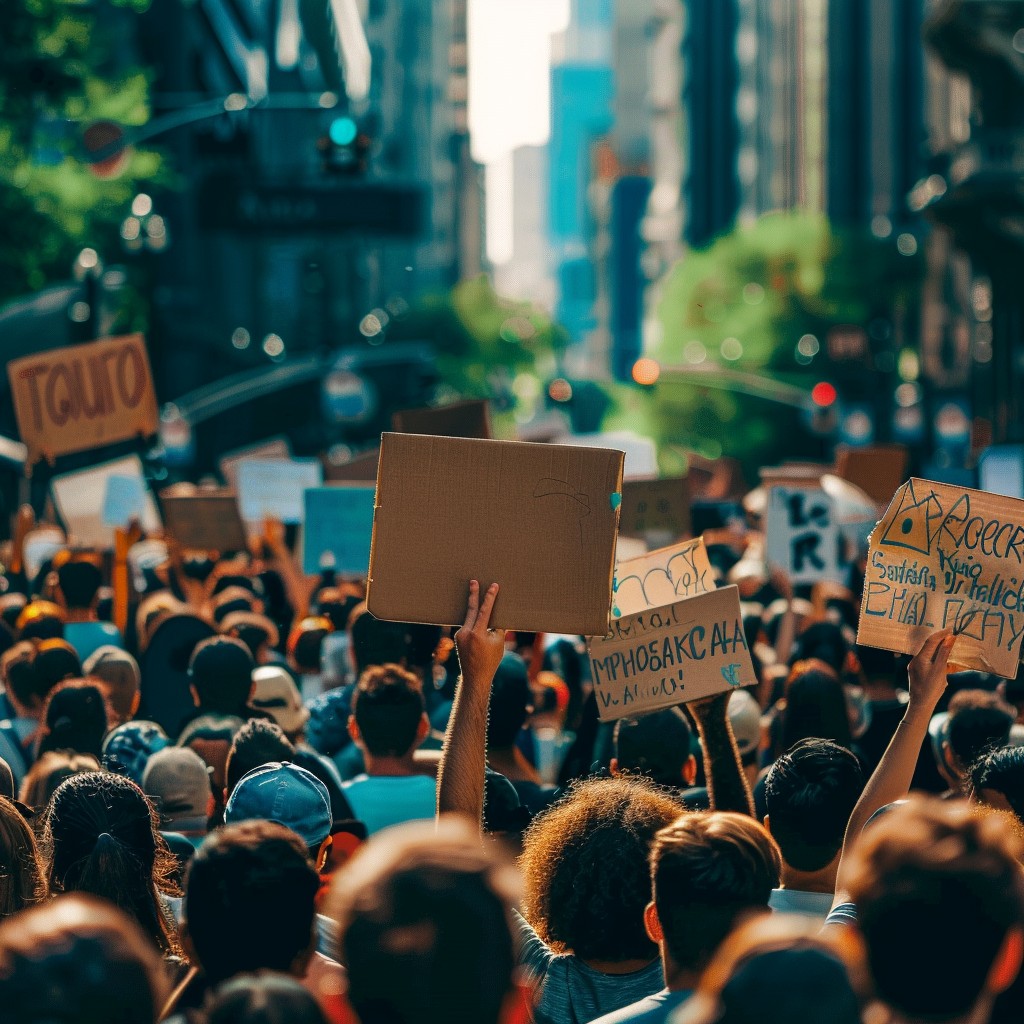 Free Protesters Uniting Downtown Image - Protest, Crowd, Signs ...
