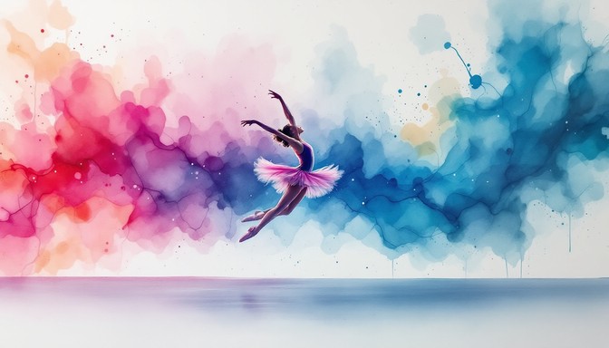 Free Dancing Through Colors Image - Ballet, Dancer, Watercolor ...