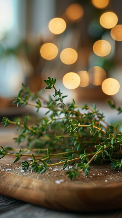Free Thyme and Lights Image - Thyme, Herbs, Wooden | Download at StockCake