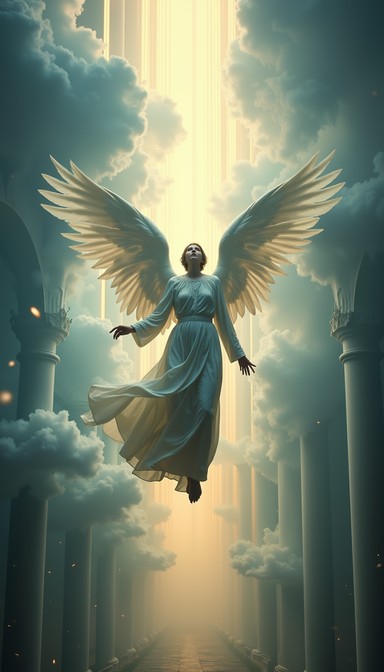 Free Digital Celestial Messenger Image - Angel, Holographic, Divine ...