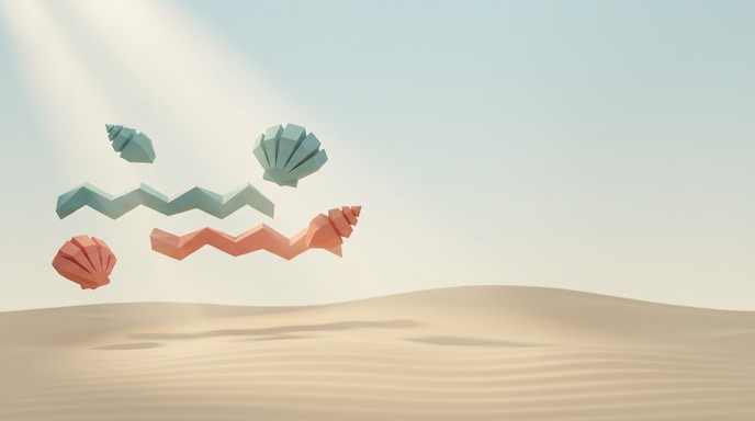 Free Floating Beach Elements Photo - Beach, Geometric, Abstract ...