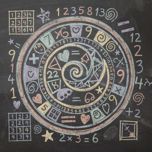 Smudged Math Free Playful Math Patterns Image - Mathematics, Chalkboard, Spiral ...
