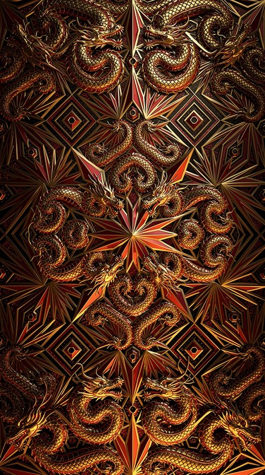 Free Art Deco Dragons Image - Dragon, Artdeco, Gold | Download at StockCake