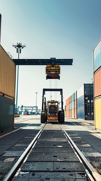 Free Container Loading Operation Image - Containers, Forklift, Shipping ...