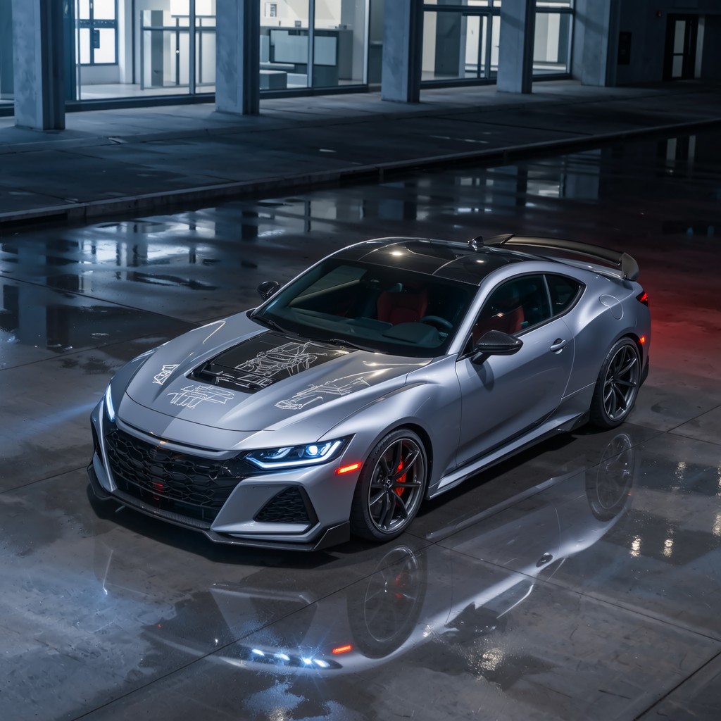 Free Sleek Night Racer Image - Sedan, Sporty, Gray | Download at StockCake