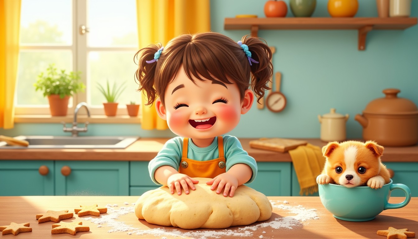 Free Joyful kitchen helper Image - Baking, Child, Dough | Download at ...