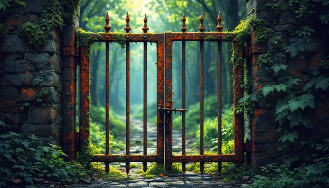 Free Rusty Gate Passage Image - Gate, Rusty, Weathered | Download at ...