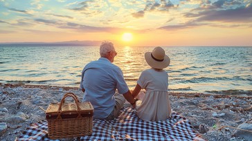Free Sunset Beach Picnic Image - Sunset, Beach, Couple | Download at ...