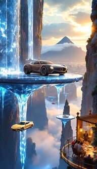 Free Floating Cars Paradise Image - Floating, Cars, Futuristic ...