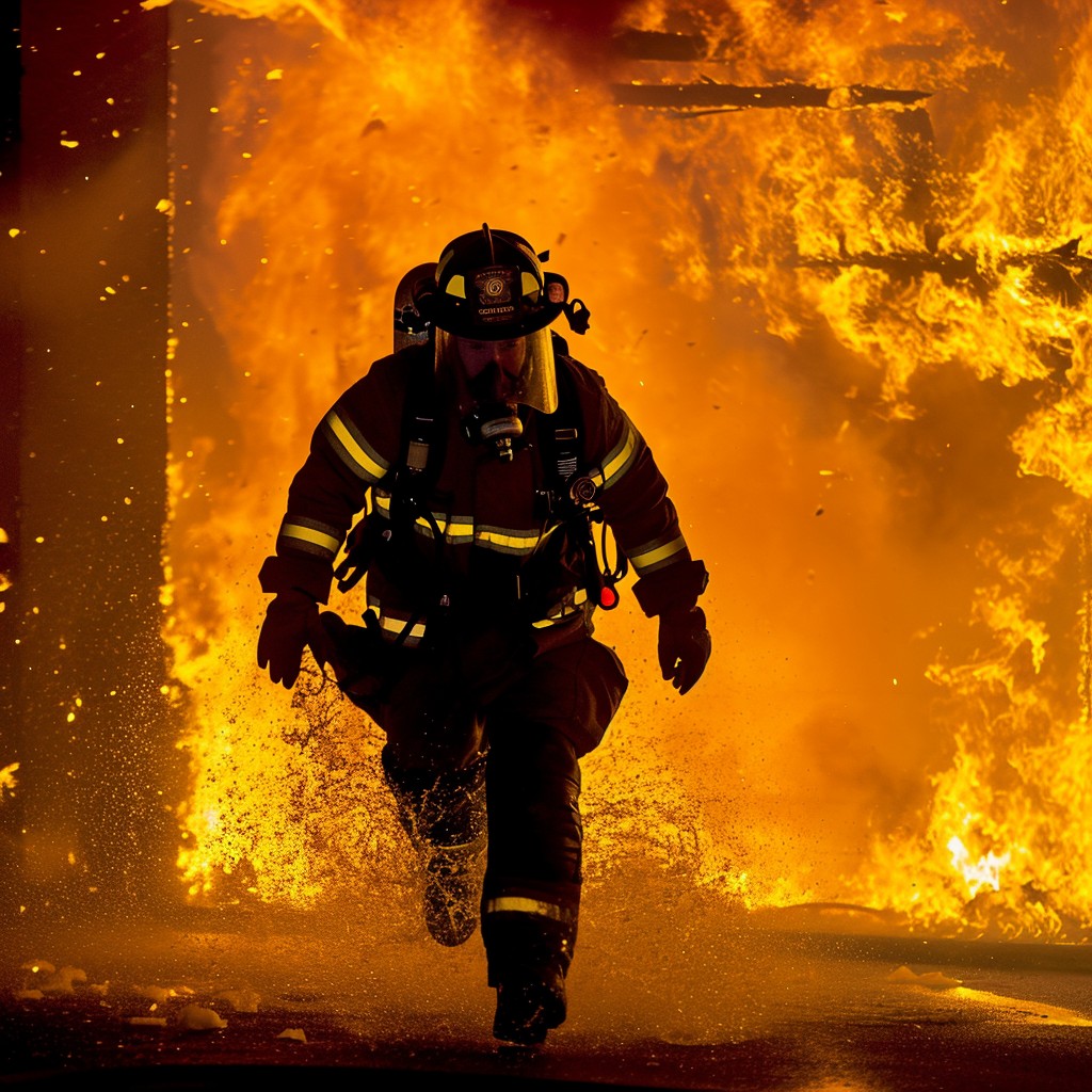 Free Firefighter in Action Image - Firefighter, Blaze, Emergency ...
