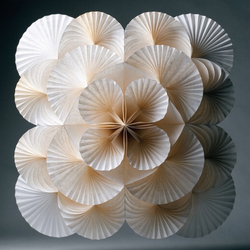 Multi-layered origami composition features precise geometric folds in ...