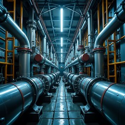 Free Industrial Symmetry Corridor Image - Industrial, Machinery, Steel ...