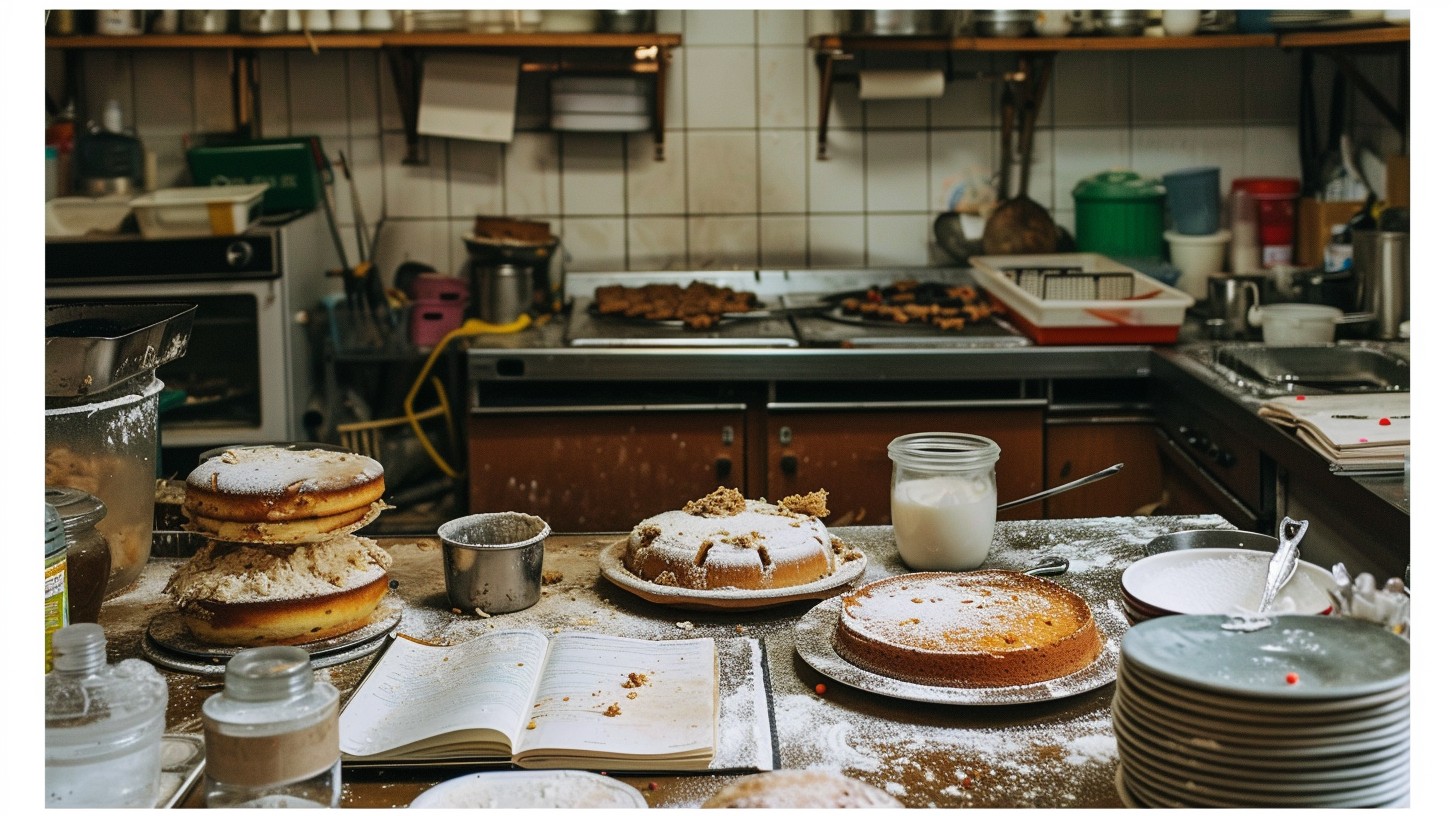 Free Bustling Kitchen Scene Image - Kitchen, Baking, Cakes | Download ...