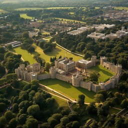 Free Majestic Castle Aerial Image - Castle, Aerial, Architecture ...